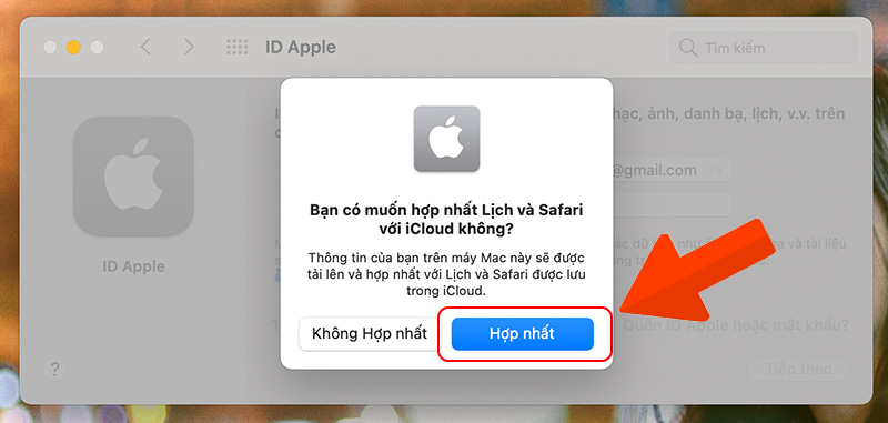 Hợp nhất Lịch và Safari với iCloud